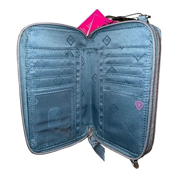 Vera Bradley Blue Oar RFID All in One Crossbody Wallet Bag Performance Twill NWT - Picture 5 of 7